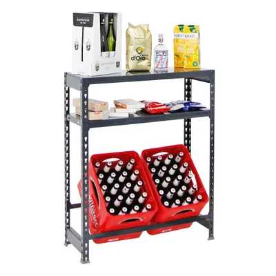 Produktbild von PROREGAL Getränkekistenregal CAMEL mit Ablagefläche | HxBxT 100x80x30cm | Anthrazit