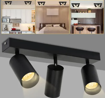 Immagine prodotto di Wolketon plafoniera Faretto da soffitto a 3 luci LED plafoniera orientabile moderna