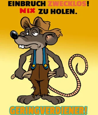 Produktbild von vianmo Holzschild 40x30 cm Einbruch Zwecklos Geringverdiener