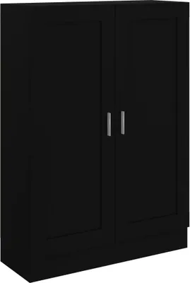 Obrázek produktu pro vidaXL Knihovna černá 82,5x30,5x115 cm výrobek ze dřeva