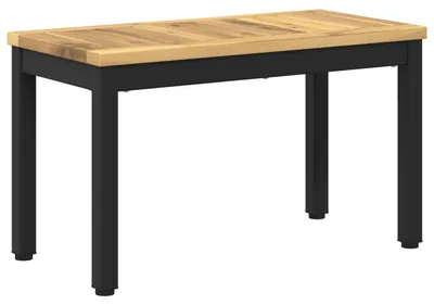 Productafbeelding van Salontafel, wit en zwart, 60,5 x 30 x 36 cm, massief acaciahout