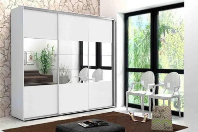 Zdjęcie produktu dla Szafa A26 biała z drzwiami przesuwnymi – 250 x 62 x 245 cm