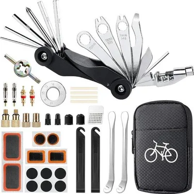 Produktbild von Reparaturset für Fahrräder - 17-in-1 Fahrradwerkzeugset - tragbar - Fahrradreparaturset - Multifunktionswerkzeug - Fahrradzubehör - E-Bike-Kit - Mountainbike-Reparaturset