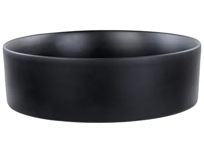 Obrázok produktu pre BELIANI Kúpeľňové umývadlo na dosku čierne keramické okrúhle ⌀ 40 cm moderná kúpeľňa