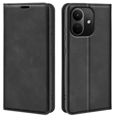 Produktbild von MobyDefend Hülle für Xiaomi Redmi Note 17 Pro 5G - Premium Klapphülle mit Kartenfächern und Standfunktion – Magnetverschluss - Schwarz