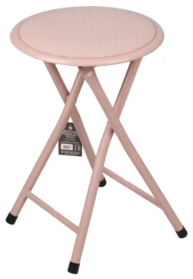 Produktbild von Urban Living Beistellhocker - rosa - Metall - 30 x 45 cm - klappbar - Wohnaccessoires