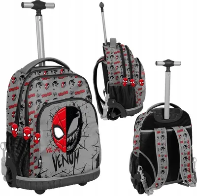 Immagine prodotto di Zaino trolley scuola trolley scuola zaino cartella zaino su ruote; Spiderman Venom