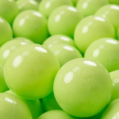 Image de KiddyMoon Kids 100 ∅ 7 cm Play Ball Balls for Kids Plastic Bath Balls  EU, Light Green
