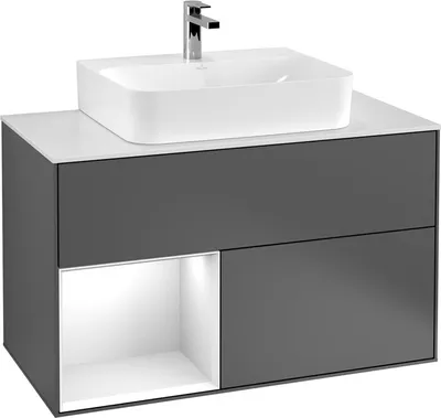 Produktbild von Villeroy & Boch V&B Waschtischunterschrank FINION 1000x603x501 Abdpl wh Reg wh ma/gls wh