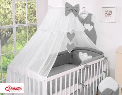 Immagine prodotto di Zanzariera in chiffon - Cuori pendenti antracite