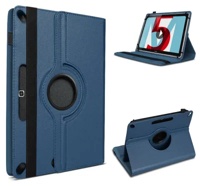 Produktbild von Tablet Tasche Huawei MediaPad T5 10.1 Hülle Cover Case 360° Drehbar SchutzhülleFarbe:Blau