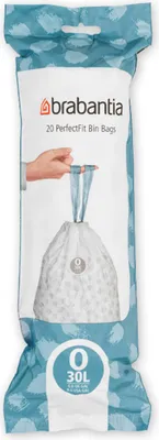 Produktbild von Brabantia 300349, 30 l, Weiß, Hart-Polyethylen (HDPE), 760 mm, 435 mm, 20 Stück(e)