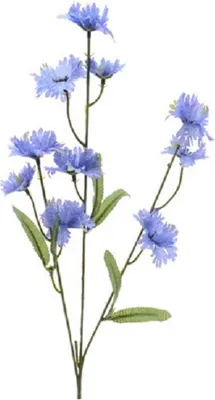 Produktbild von Kunstblumen Kornblume am Stiel 55cm blau
