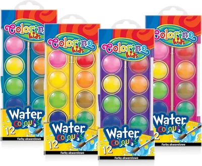 Obrázek produktu pro Colorino barvy vodové malé 12 barev (pastelový barevník)