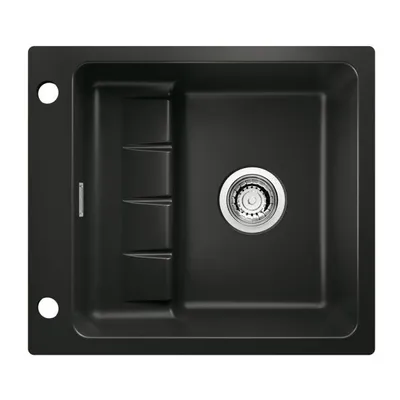 Productafbeelding van NABER 1091013 Inbouwspoel, vlakke installatie, PickUP F met hoogwaardige draaipunten, geschikt voor kasten vanaf 600 mm breed, keramiek, zwart