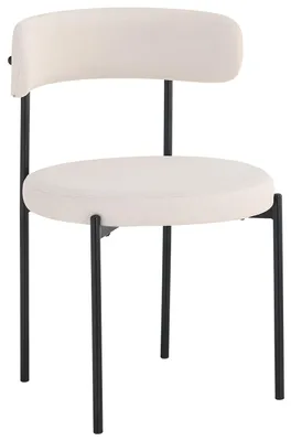 Image de Selsey Femiss - Fauteuil rembourré, velours beige clair, 50 cm