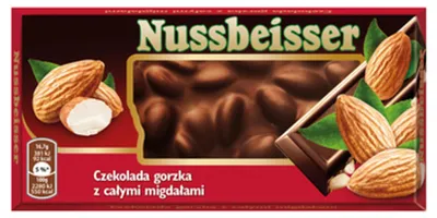 Obrázek produktu pro Czekolada gorzka z migdałami Nussbeisser 100 g