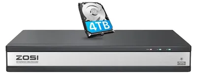 Image de Enregistreur vidéo pour réseau de surveillance, 16 canaux, résolution 4K, 4 To