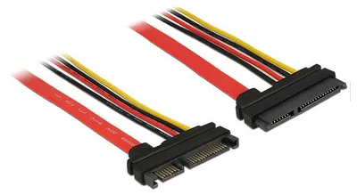 Immagine prodotto di Delock Verlängerungskabel SATA 6 Gb/s 22 Pin Stecker > SATA 22 Pin Buchse (5 V + 12 V) 100 cm