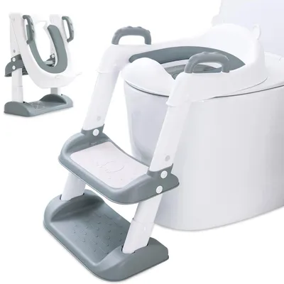 Produktbild von Kindertoilettensitz mit Treppe, verstellbar und zusammenklappbar