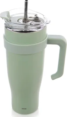 Immagine prodotto di Orion | Thermo mug - Con manico - Acciaio inox - Verde - 1,2 L - Apertura a cannuccia - Tazza per bere