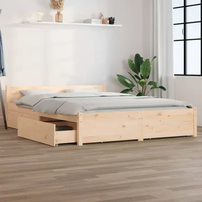 Produktbild von The Living Store Bett mit Schubladen 150x200 cm