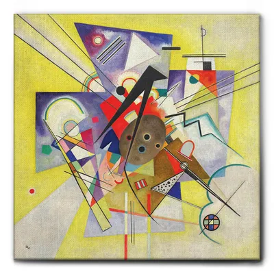 Produktbild von Giallobus - Bereit zum Aufhängen - Vassily Kandinsky - 100L x 100B cm - Bild - Leinwand mit Standardrahmen