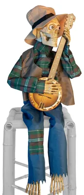 Produktbild von Skelett mit Banjo - Animiert | 98 x 31 x 27 cm