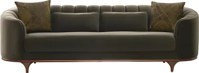 Produktbild von Textil Sofa 3 Sitzer Sofas Grün 240cm Polster Garnitur Moderne Couchen