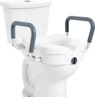 Obrázek produktu pro Zvedací sedátko na WC 12,7 cm - do 158 kg - pro kulaté a oválné toalety - ergonomické - sedátko pro větší pohodlí