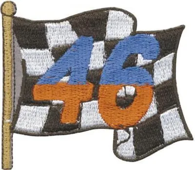Produktbild von Aufnäher - Zielflagge 46 - 04104 - Gr. ca. 6 x 5,5 cm - Patches Stick Applikation