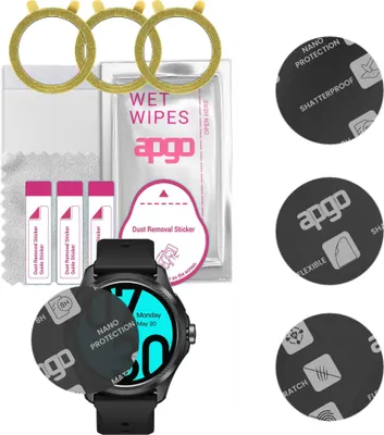 Produktbild von apgo 3 Stück Schutzglas, Matt, kompatibel mit Mobvoi Pro 5 GPS Smartwatch, Hybrid 8H, Ersatz für Hartglas, Displayschutzglas, Bildschirmschutz, Displayschutz, kratzfest