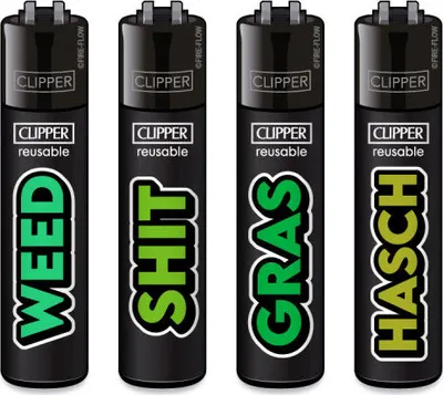 Produktbild von Clipper Reibrad Feuerzeuge FFX Highday, 4 Stück