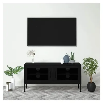 Produktbild von Fernsehschrank Schwarz 105 x 35 x 50 cm aus Stahl