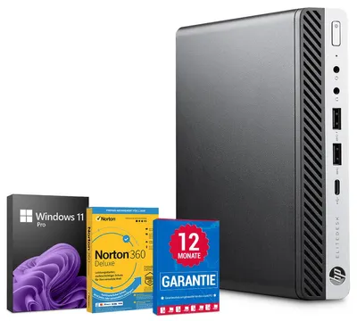 Produktbild von HP EliteDesk 800 G3 Mini PC Computer - Intel Core i5-6500T - 8GB RAM - 256GB SSD - Windows 11 Pro