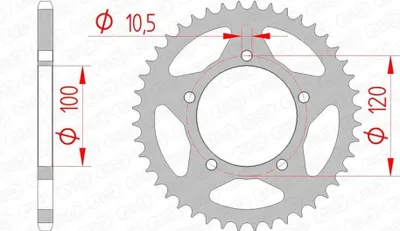 Produktbild von AFAM Kettenrad Stahl Standard - 520