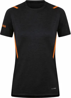 Produktbild von Jako Challenge T-Shirt Damen - Schwarz Meliert / Neonorange