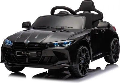 Productafbeelding van AIORBER BMW M4 kinderauto, 2.4G met afstandsbediening voor ouders, 3 versnellingen, MP3, Bluetooth, luidsprekers en muziek, LED-koplampen, zwart