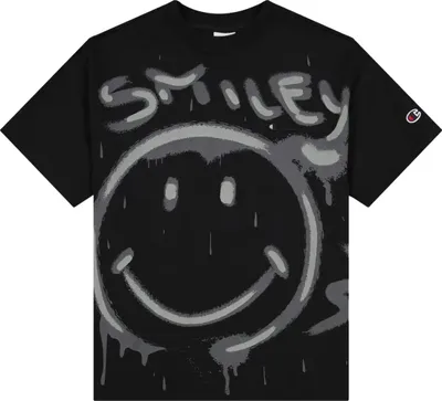 Produktbild von Champion X Smiley Crewneck T-Shirt Women, Größe:XL, Farbe:black beauty