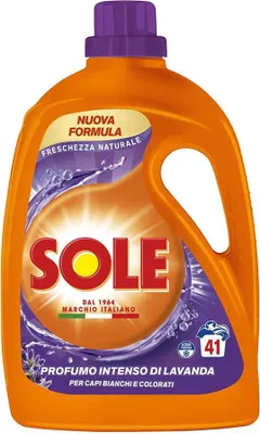 Produktbild von Sole Waschmittel für Waschmaschine natürliche Frische mit Lavendelduft 1845 ml