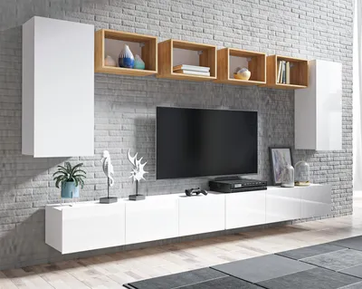 Produktbild von AX LIVING Möbel für Wohnzimmer Kossana 35 Design Goldene Eiche/Weiß