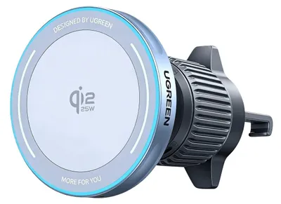 Imagen del producto de UGREEN 55967: Cargador inalámbrico magnético para coche, 25W, compatible con Qi2.2