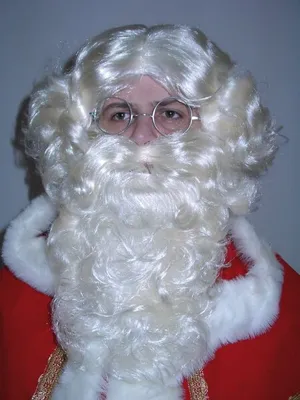Produktbild von Perücke und Bart im Set weißblond Weihnachtsmann Nikolaus