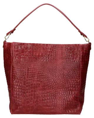 Image de Sac bandoulière pour femmes de la marque Lux, en véritable cuir, avec motif crocodile, et bandoulière réglable. Fabriqué en Italie