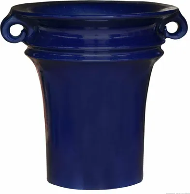 Produktbild von KERAZO Keramik Pflanzkübel Blumentopf Aldebaran 47x45x49 cm robust, dickwandig, frostfest, Farbe: BLAU