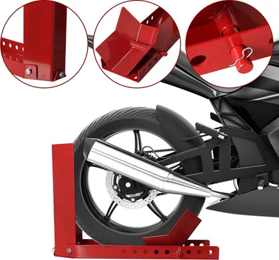 Obrázok produktu pre EINFEBEN Stojan na motorku Montážny stojan na motorku Zadný zdvihák na motorku Montážna pomôcka predná Rocker Transportný stojan na predné koleso Montážny stojan na motorku