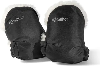 Produktbild von Fellhof Handwärmer UNI zweiteilig schwarz, 100% für Buggys
