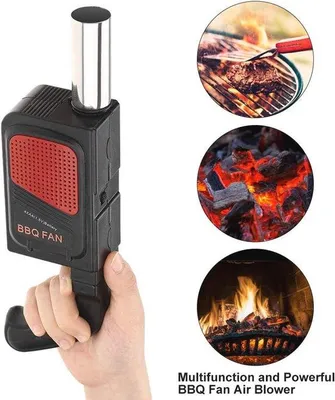 Immagine prodotto di Ventilatore elettrico portatile per barbecue, ideale per il campeggio e le grigliate
