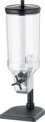 Produktbild von APS 11840 Cerealienspender FRESH+EASY, Behälter aus Kunststoff (SAN) 4,5 Liter, Deckel aus Edelstahl, 22 x 17,5 m, Höhe 52 cm, schwarz