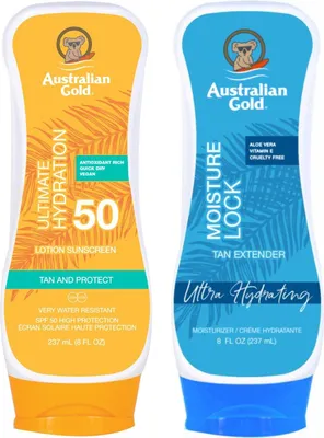 Produktbild von Australian Gold SPF50 Sonnenschutz + Feuchtigkeitsschloss 237 ml